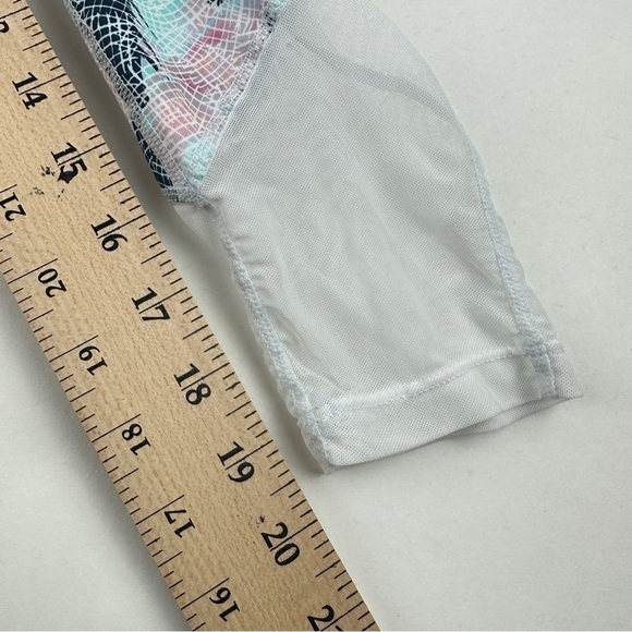 Pro Player Leggings Womens Medium Blue Geometric Mesh - Picture 5 of 10